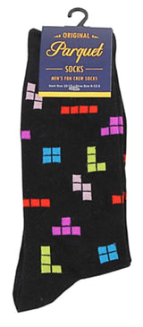 PARQUET BRAND Men’s TETRIS VIDEO GAME Socks - Novelty Socks for Less