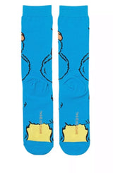 SESAME STREET MEN’S COOKIE MONSTER 360 SOCKS BIOWORLD BRAND - Novelty Socks for Less
