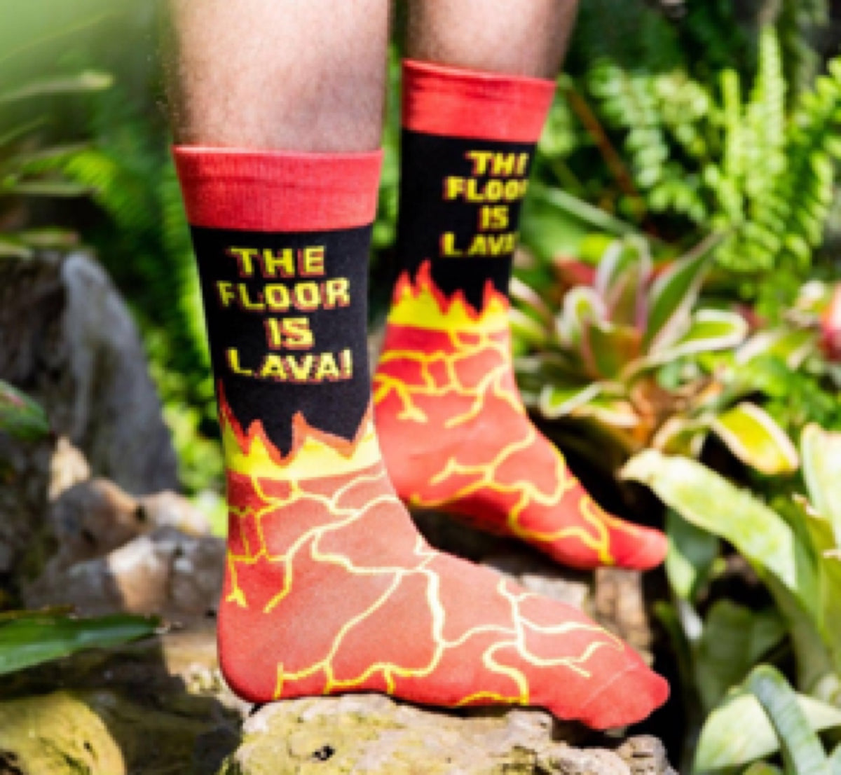 CRAZY DOG BRAND MEN’S SOCKS ‘THE FLOOR IS LAVA’ - Novelty Socks for Less