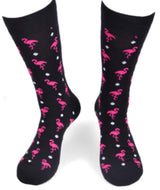 PARQUET BRAND MEN’S PINK FLAMINGOS SOCKS (CHOOSE COLOR) - Novelty Socks for Less