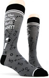 FOOT TRAFFIC Brand Men’s ‘I’M THE COACH' Socks - Novelty Socks for Less