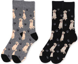 PARQUET BRAND MEN’S GOLDEN RETRIEVER DOG SOCKS (CHOOSE COLOR) - Novelty Socks for Less