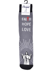 PARQUET BRAND Mens FAITH, HOPE, LOVE Socks - Novelty Socks for Less