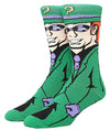 DC COMICS BATMAN Men’s THE RIDDLER 360 Crew Socks BIOWORLD Brand TMAN - Novelty Socks for Less