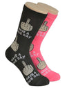 FOOZYS Ladies 2 Pair MIDDLE FINGER Socks - Novelty Socks for Less