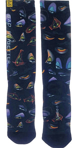 DISNEY VILLAINS MEN’S BAD IS BETTER SUBLIMATED SOCKS BIOWORLD BRAND - Novelty Socks for Less