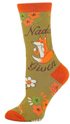 OOOH YEAH Brand Ladies FOX With MIDDLE FINGERS Socks ‘NADA FOX GIVEN’ - Novelty Socks for Less
