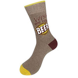 FUNATIC Unisex WISH YOU WERE BEER Socks - Novelty Socks for Less