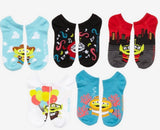DISNEY’S PIXAR Ladies TOY STORY 5 Pair Of NO SHOW SOCKS ALIENS IN COSTUMES - Novelty Socks for Less