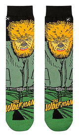 THE WOLF MAN MEN’S 360 UNIVERSAL MONSTERS HALLOWEEN SOCKS ODD SOX BRAND - Novelty Socks for Less