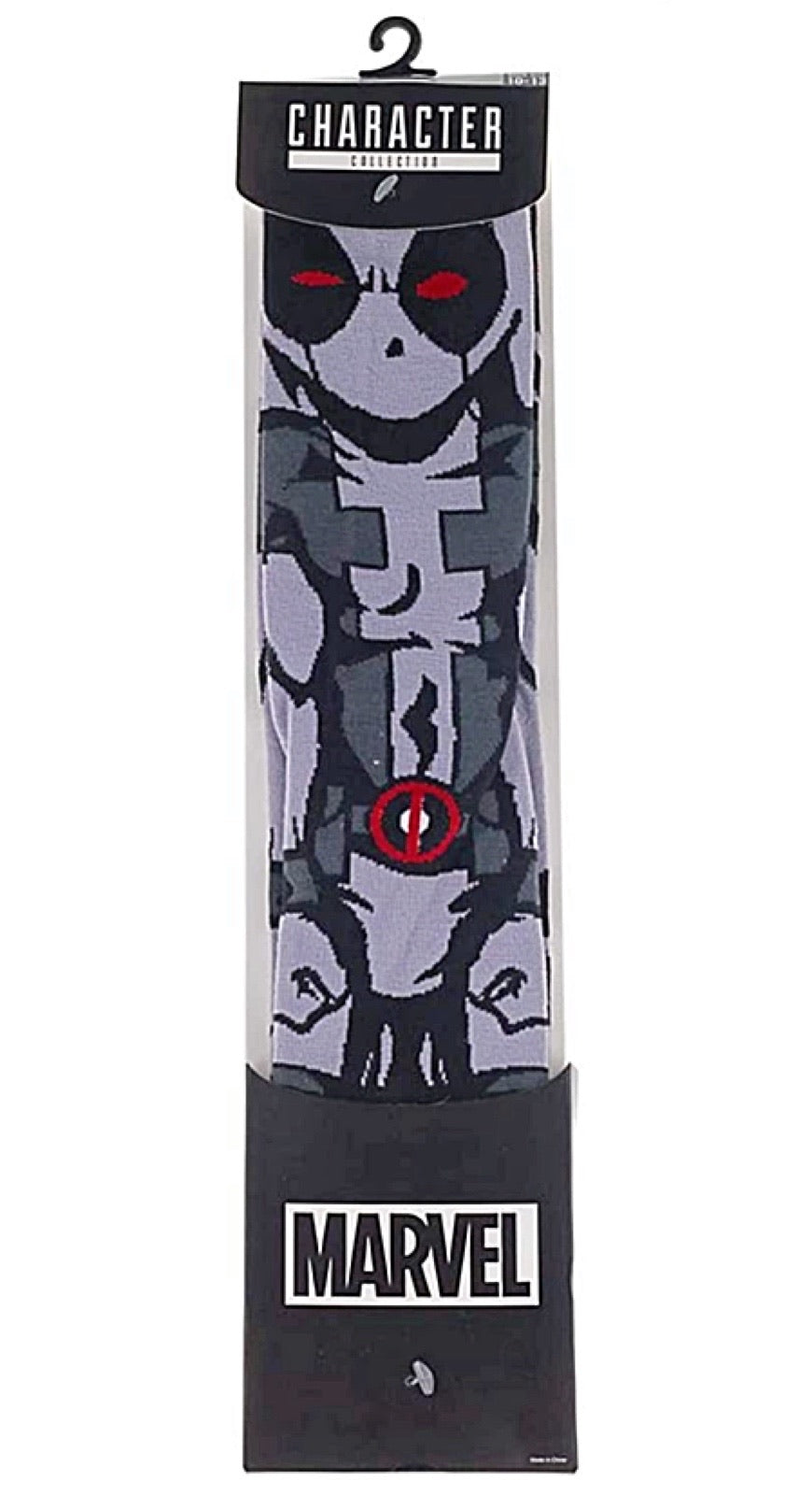 MARVEL DEADPOOL Men’s 360 Crew Socks BIOWORLD BRAND - Novelty Socks for Less
