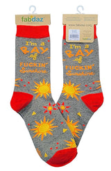 FABDAZ Brand Ladies I’M A RAY OF FUCKIN’ SUNSHINE Socks - Novelty Socks for Less