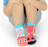 PALS SOCKS Brand Unisex CRAB & JELLYFISH Mismatched Gripper Bottom Socks (CHOOSE SIZE) - Novelty Socks for Less