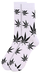 PARQUET BRAND Men's MARIJUANA POT LEAF WEED Socks (CHOOSE COLOR) - Novelty Socks for Less