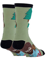 BOB ROSS Men's FUZZY HAIR & TREES 'PAINTING WITH BOB ROSS' Socks OOOH YEAH Brand - Novelty Socks for Less