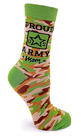 FABDAZ Brand Ladies PROUD U.S. ARMY MOM Socks - Novelty Socks for Less