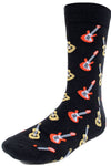 Parquet Brand Men’s ACOUSTIC & ELECTRIC GUITARS Socks - Novelty Socks for Less