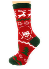 OOOH YEAH Brand Ladies BOB ROSS ‘MERRY BOB’ - Novelty Socks for Less