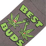 COOL SOCKS BRAND MEN’S MARIJUANA SOCKS ‘BEST BUDS’ - Novelty Socks for Less