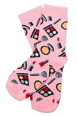 PARQUET Brand Ladies MAKE UP, LIPSTICK & NAIL POLISH Socks - Novelty Socks for Less