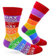 FABDAZ BRAND MEN’S GAY AGENDA SOCKS - Novelty Socks for Less