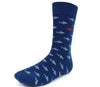 Parquet Brand Men’s Socks BLUE WITH SHARKS - Novelty Socks for Less