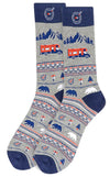 PARQUET BRAND Mens ROAD TRIP Socks - Novelty Socks for Less
