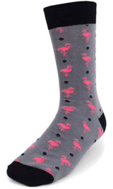 PARQUET BRAND MEN’S PINK FLAMINGOS SOCKS (CHOOSE COLOR) - Novelty Socks for Less