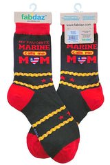 FABDAZ Brand Ladies MY FAVORITE MARINE CALLS ME MOM Socks - Novelty Socks for Less