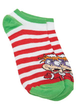 NICKELODEON Ladies CHRISTMAS 5 Pair Of No Show Socks CHUCKIE, ARNOLD, PATRICK - Novelty Socks for Less