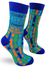 FABDAZ BRAND LADIES ‘IT’S CALLED KARMA IT’S PRONOUNCED HA HA FUCK YOU’ SOCKS - Novelty Socks for Less