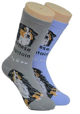 FOOZYS BRAND Ladies 2 Pair BERNESE MOUNTAIN DOG Socks - Novelty Socks for Less