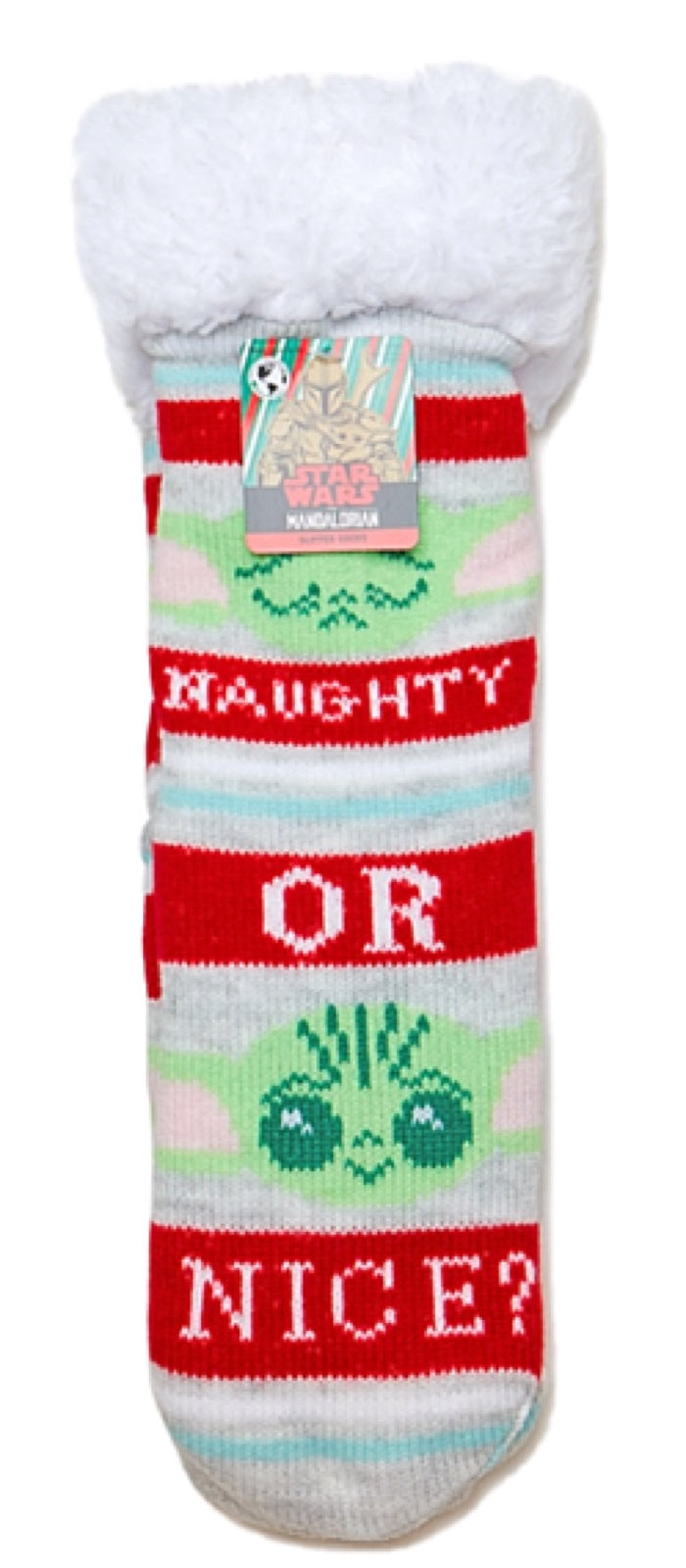 STAR WARS MANDALORIAN Ladies BABY YODA SHERPA SLIPPER SOCKS - Novelty Socks for Less