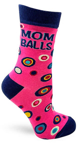 FABDAZ BRAND LADIES MOM BALLS COME OUT IF YOU MESS WITH MY KID SOCKS - Novelty Socks for Less