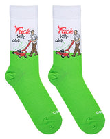 COOL SOCKS BRAND MEN’S LAWN MOWING SOCKS ‘FUCK THIS SHIT’ - Novelty Socks for Less
