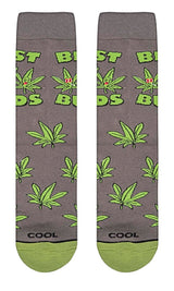 COOL SOCKS BRAND MEN’S MARIJUANA SOCKS ‘BEST BUDS’ - Novelty Socks for Less