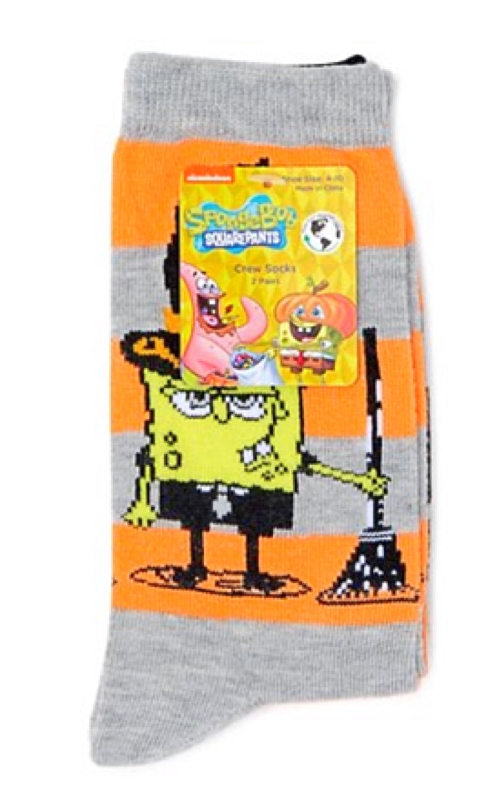 SPONGEBOB SQUAREPANTS LADIES 2 PAIR OF HALLOWEEN SOCKS ‘BEST WITCHES’ - Novelty Socks for Less