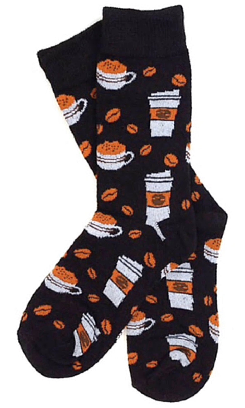 PARQUET BRAND LADIES Coffee Socks Coffee Cups & Coffee Beans - Novelty Socks for Less