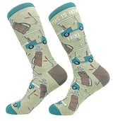 CRAZY DOG Brand Men’s GOLF Socks ‘THIS IS HOW I ROLL’ - Novelty Socks for Less