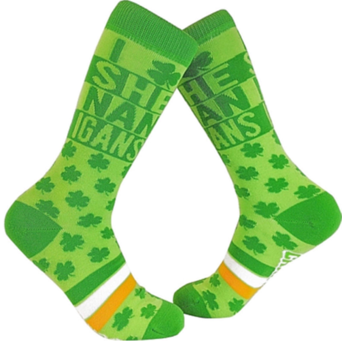 CRAZY DOG BRAND MEN’S ST. PATRICKS DAY SOCKS ‘I LOVE SHENANIGANS’ - Novelty Socks for Less