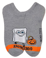 SPONGEBOB SQUAREPANTS LADIES HALLOWEEN 5 PAIR NO SHOW SOCKS ‘SCAREDY PANTS’ - Novelty Socks for Less