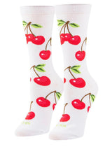 COOL SOCKS Brand Ladies CHERRY Socks ‘CHERRY ON TOP’ - Novelty Socks for Less