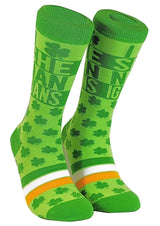 CRAZY DOG BRAND MEN’S ST. PATRICKS DAY SOCKS ‘I LOVE SHENANIGANS’ - Novelty Socks for Less