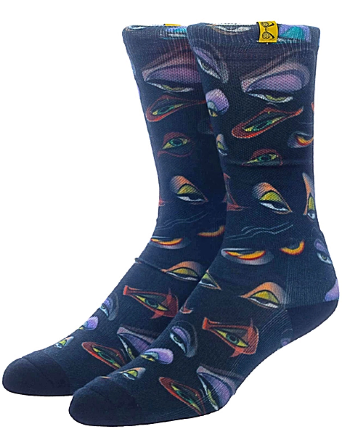 DISNEY VILLAINS MEN’S BAD IS BETTER SUBLIMATED SOCKS BIOWORLD BRAND - Novelty Socks for Less