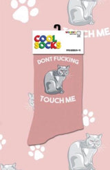 COOL SOCKS Ladies Cat DON’T TOUCH ME - Novelty Socks for Less
