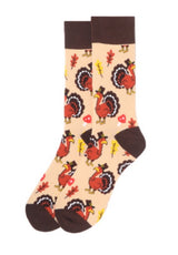 PARQUET BRAND Men’s THANKSGIVING TURKEY’S SOCKS - Novelty Socks for Less
