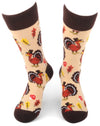 PARQUET BRAND Men’s THANKSGIVING TURKEY’S SOCKS - Novelty Socks for Less