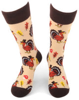 PARQUET BRAND Men’s THANKSGIVING TURKEY’S SOCKS - Novelty Socks for Less