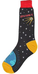 FOOT TRAFFIC Brand Mens SPUTNIK-1 Socks - Novelty Socks for Less