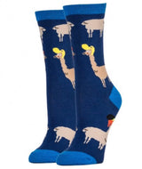 OOOH YEAH Brand Ladies DRAMA LLAMA Socks - Novelty Socks for Less